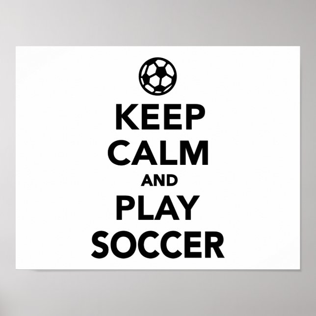 Affiches Keep calm and play Soccer (Devant)
