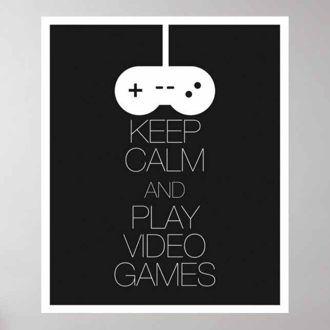 Affiches Keep Calm and Play Video Games (Devant)