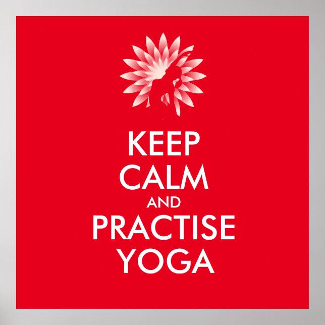 Affiches Keep calm and practise yoga (Devant)