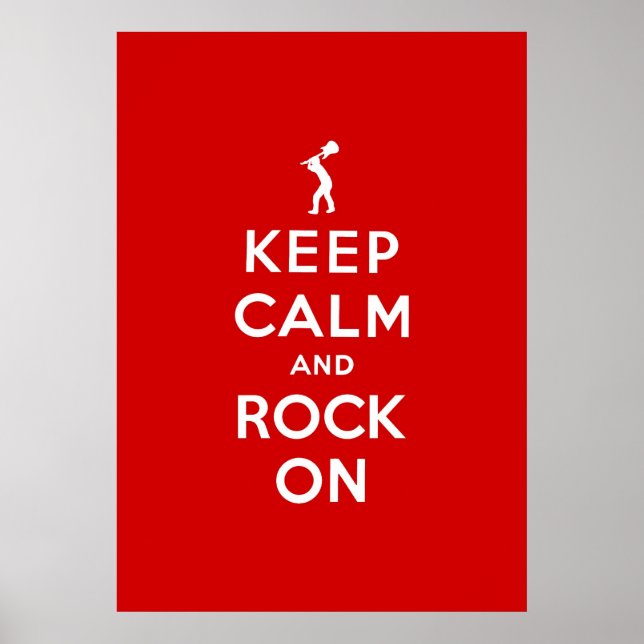 Affiches Keep calm and rock on (Devant)