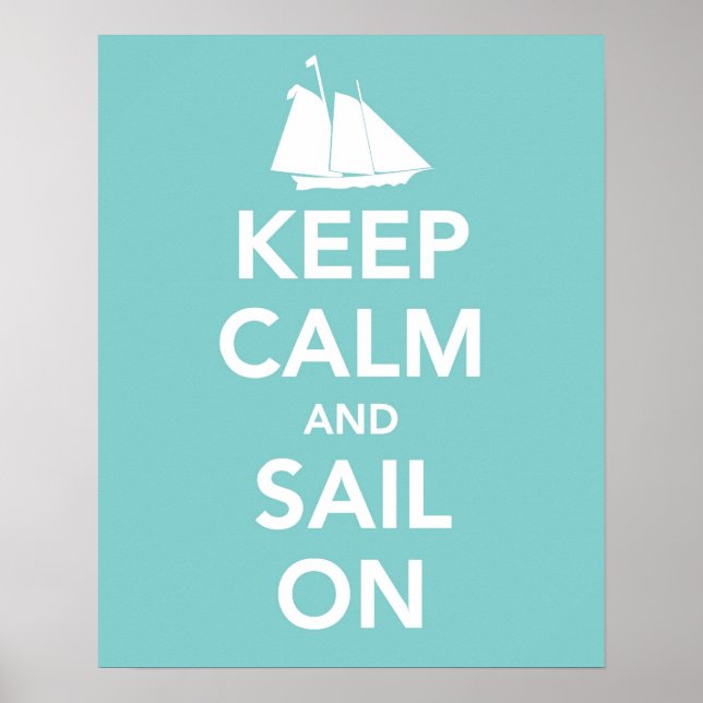 Affiches Keep Calm and Sail On (Devant)