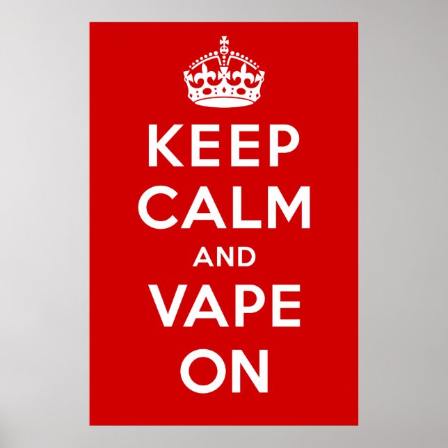 Affiches Keep Calm and Vape On (Devant)