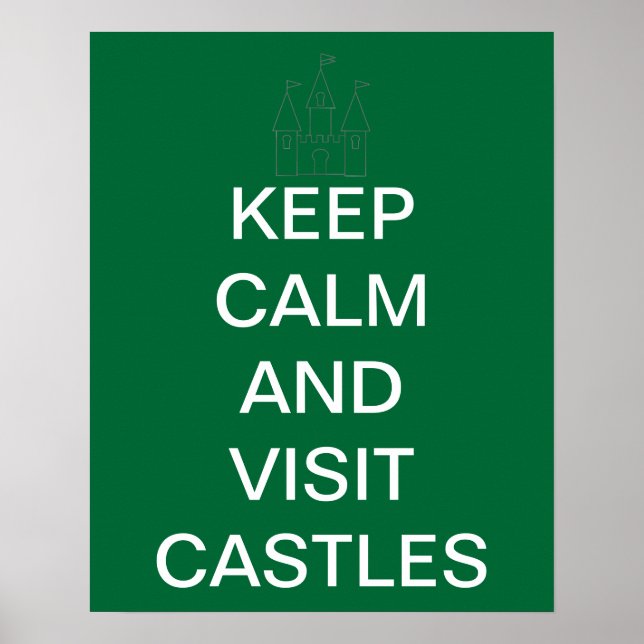 Affiches Keep Calm and Visit Castles (Devant)