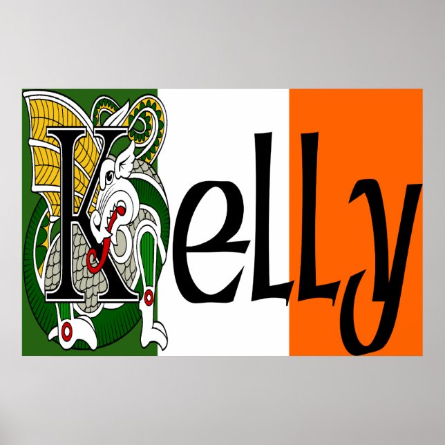 Affiches Kelly Celtic Dragon Imprimer (Devant)