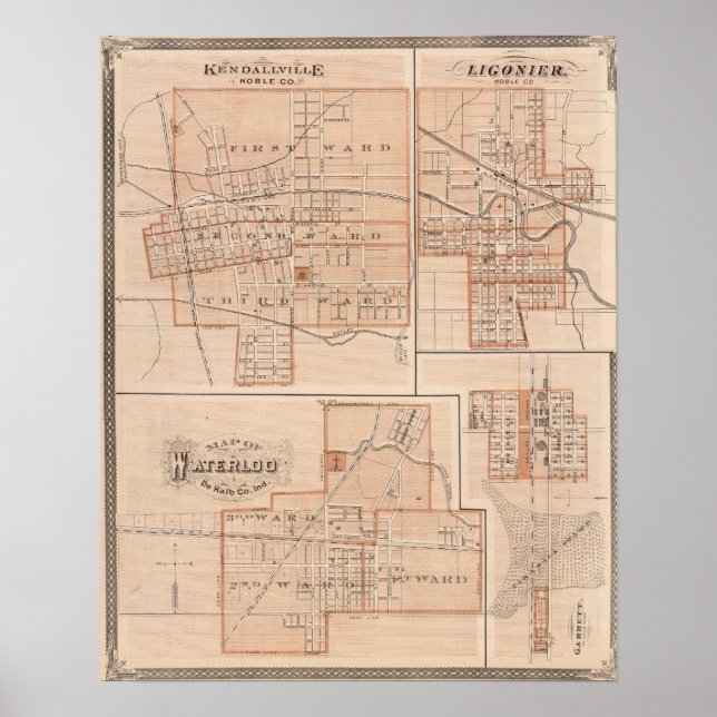 Affiches Kendallville, Noble Co Ligonier (Devant)