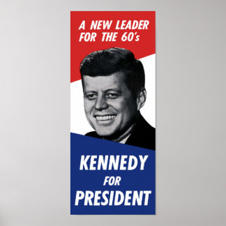 Affiches Kennedy des années 60 vintage à la présidence - Un