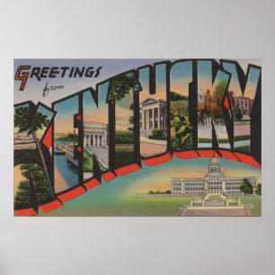 Affiches KentuckyScènes de grandes lettresKentucky