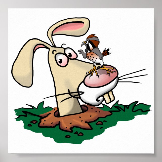 Affiches Kestrel et lapin (Devant)