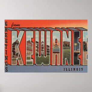 Affiches Kewanee, Illinois - Scènes de grandes lettres 2