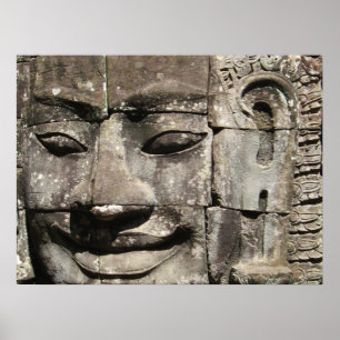 Affiches Khmer Stone Face ... Bayon Temple, Cambodia