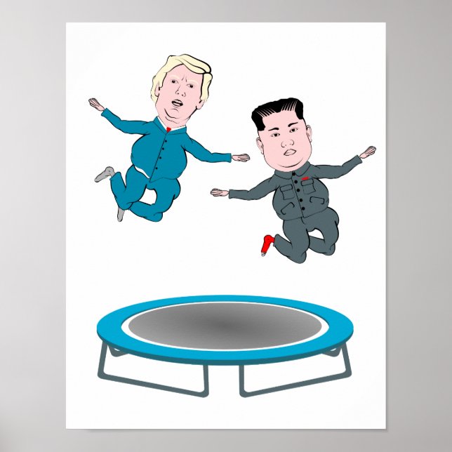 Affiches Kim Jong Un et le président Trump (Devant)