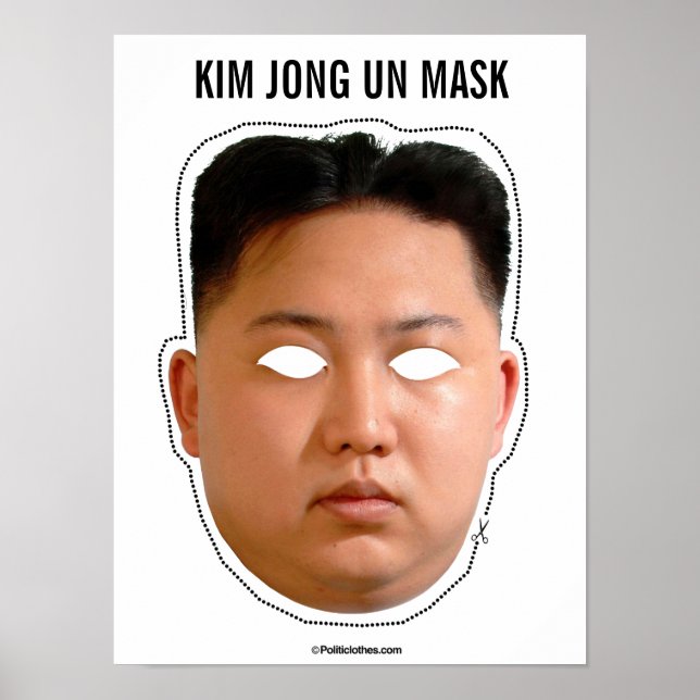 Affiches Kim Jong Un Masque (Devant)
