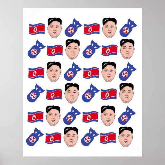 Affiches Kim Jong Un Motif - (Devant)