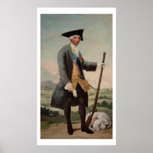 Affiches King Charles III (1716-88) as a Huntsman, 1786/88