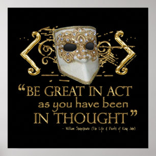 Affiches King John Quote (Gold Edition)