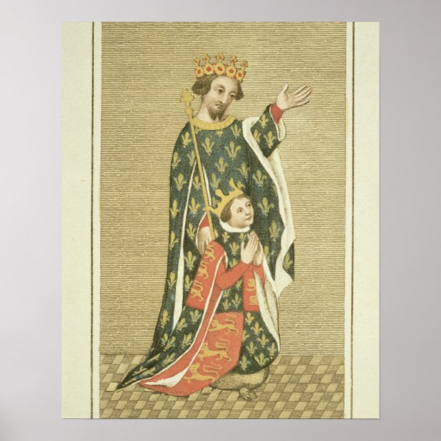 Affiches King Richard II (1367-1400) avec son père Edward (Devant)
