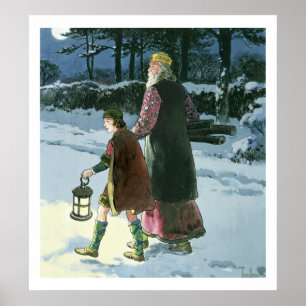 Affiches King Wenceslas (c.907-c.929) de 'Peeps in the