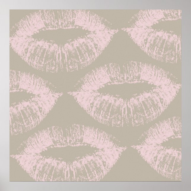 Affiches Kiss rose (Devant)