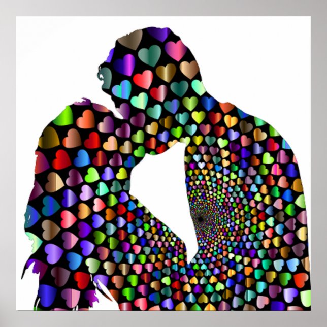 AFFICHES KISSING COUPLE (Devant)