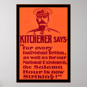 Affiches Kitchener dit l'affiche vintage des Anglais WW1 de