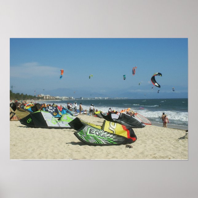 Affiches Kiteboard sur Bucerias Beach Mexique (Devant)