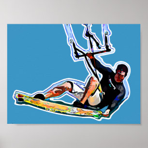 Affiches Kitesurfing athlete