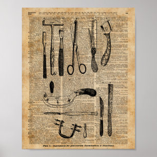 Affiches Kits de Necropsie Antique, Apoalypse Zombie, Art V