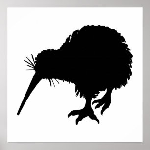 Affiches Kiwi Bird Silhouette