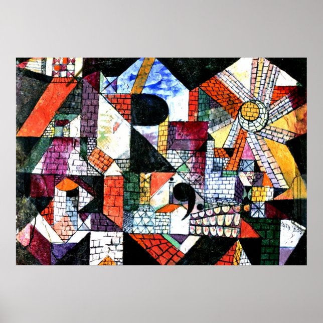 Affiches Klee - Ville de R ; oeuvre d'art Paul Klee (Devant)