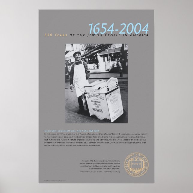 Affiches Knish Man Lower East Side New York 1925-1950 (Devant)