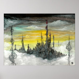 Affiches Koch City Oil sur la Gesso Board par Toby Mikle