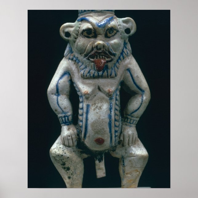 Affiches Kohl pot in the form of the god Bes, New Kingdom (Devant)