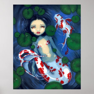 Affiches Koi Pond Mermaid imaginaire Art