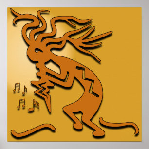 Affiches Kokopelli Merrymaker Musicien