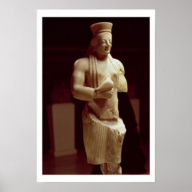 Affiches Kore figure d'une jeune Athénéenne tenant un b (Devant)