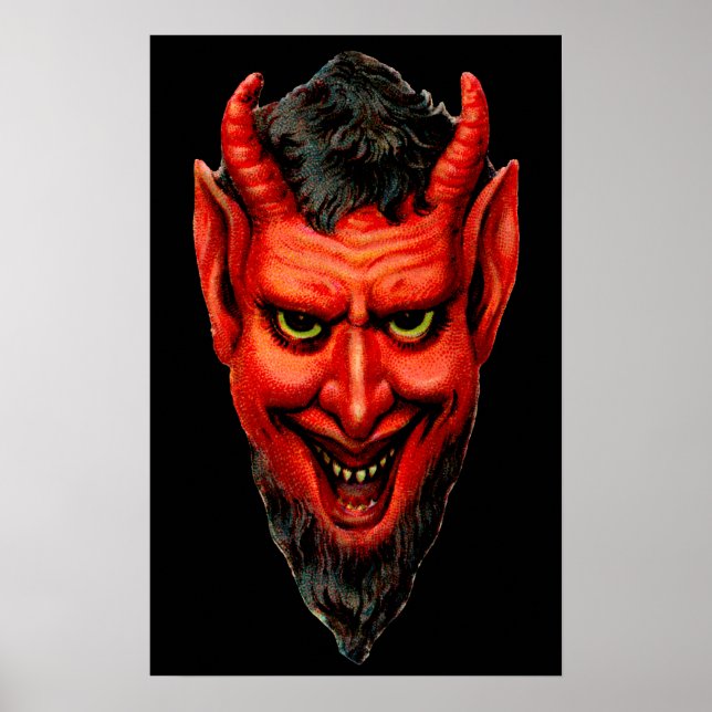 Affiches Krampus de broyage vintage (Devant)