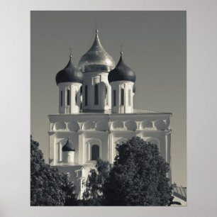 Affiches Kremlin de Pskov et cathédrale de la Trinité
