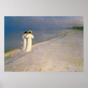 Affiches Kroyer's "Summer Afternoon on Skagen Beach"