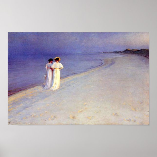Affiches Kroyer's "Summer Afternoon on Skagen Beach" (Devant)