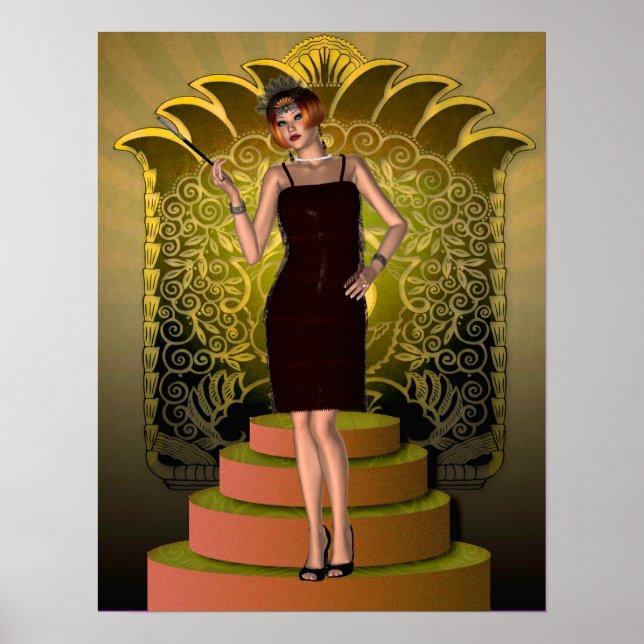 Affiches KRW Putting on the Ritz Deco Flapper II (Devant)