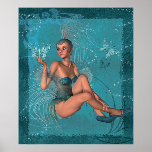 Affiches KRW The Blue Sprite and the Butterflies (Devant)