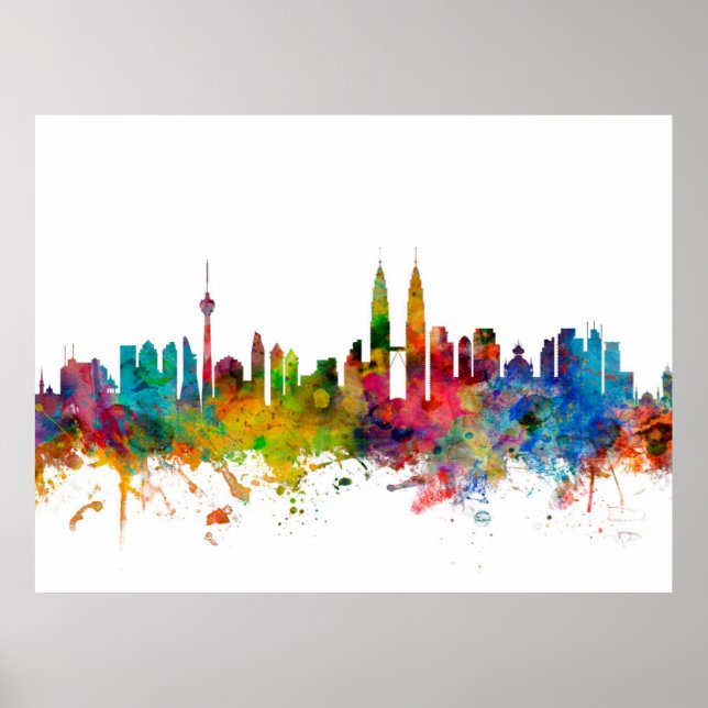 Affiches Kuala Lumpur Malaisie Skyline (Devant)