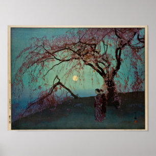 Affiches Kumoi Cherry Trees 1920 imprimé en bois japonais