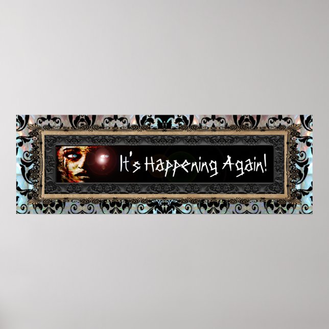 Affiches La bannière d'Halloween se répète (Devant)