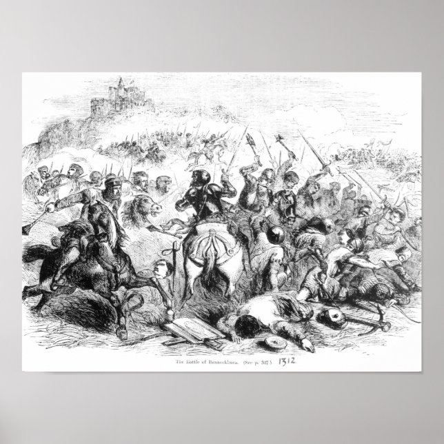 Affiches La bataille de Bannockburn en 1314 (Devant)