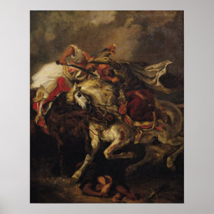 Affiches La bataille de Giaour et de Hassan