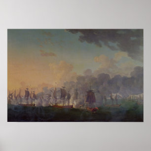 Affiches La bataille de Louisbourg le 21 juillet 1781