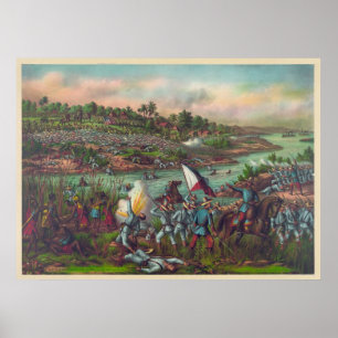 Affiches La bataille de Manille Paceo Guerre Philippine-amé
