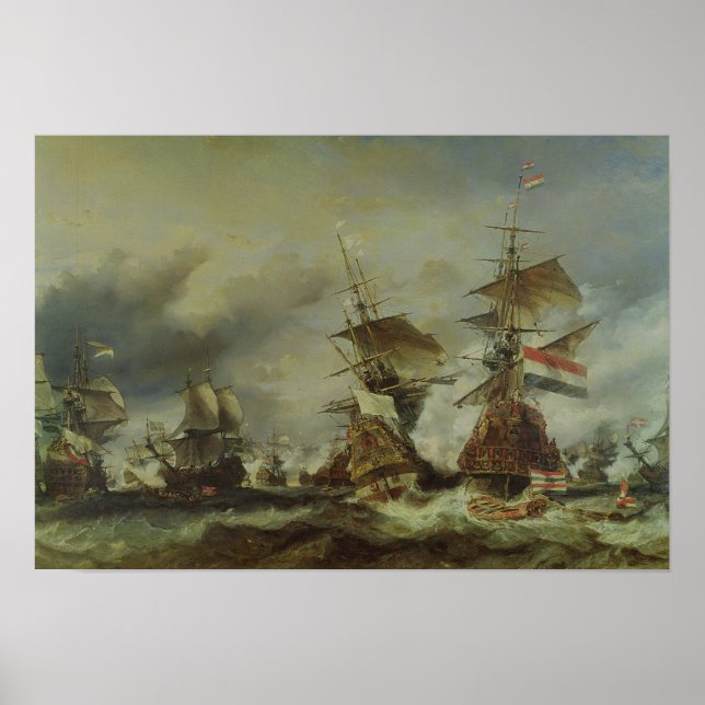 Affiches La bataille de Texel, 29 juin 1694 (Devant)