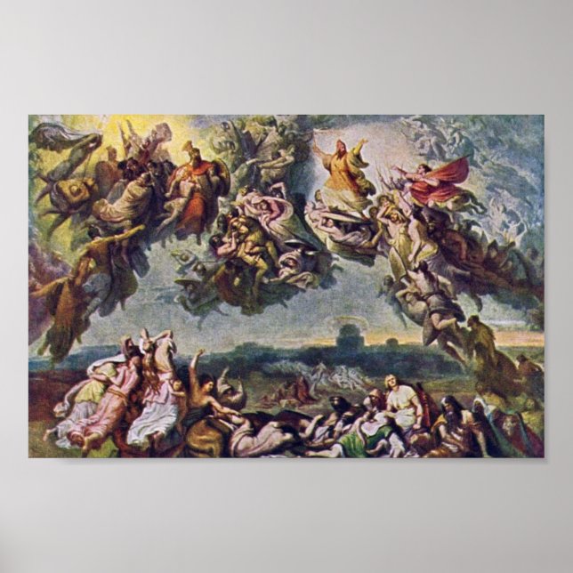 Affiches La Bataille Des Chasses Par Wilhelm Von Kaulbach (Devant)